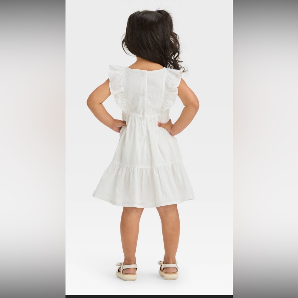 Oshkosh toddler white dress - Picture 2 of 6